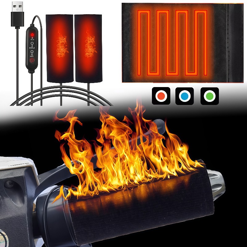 Handlebar Grip Heated - Poignées chauffantes pour moto, couvre-poignées chauffants