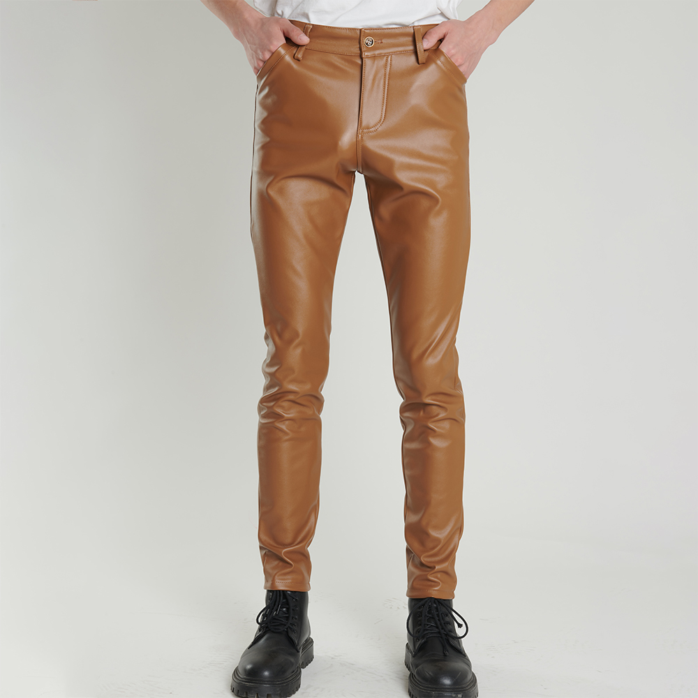 Motorcycle Gear Mens - Pantalon en cuir pour hommes coupe